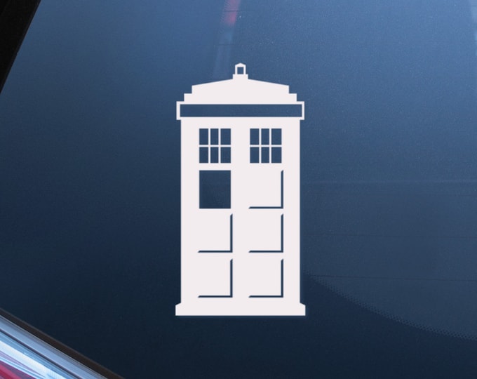 Doctor Who Set of 2 TARDIS Police Box Stickers, Laptop Decals ...