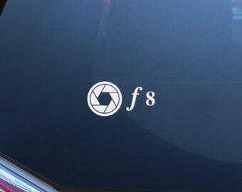 F 8. F Stop, Aperture Blades, Photography, Photography Lifestyle, Photography Lovers. Vinyl Decal, Laptop Sticker, Car Decal.