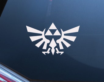 Hylian Crest - Crest of Hyrule. Legend of Zelda Inspired. Vinyl Decal, Laptop Sticker, Car Decal. Choose Your Color Decal.