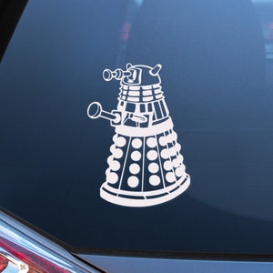 Dalek. Doctor Who Inspired, Dalek Inspired. Vinyl Decal, Laptop Sticker, Car Decal. Choose Your Color Decal image 1