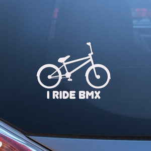 I Ride BMX. BMX, Cycling, BMX Bike, Cycling Lifestyle. Vinyl Decal, Laptop Sticker, Car Decal. Choose Your Color Decal