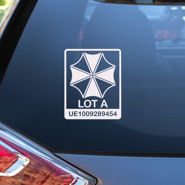 Umbrella Corporation Parking Sticker. Resident Evil Inspired. Funny Stickers. Vinyl Decal, Laptop Sticker, Car Decal.