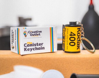 Kodak Ultramax (24 Exposure Version) 35mm Film Canister Keychain w/Custom-Made Film Box