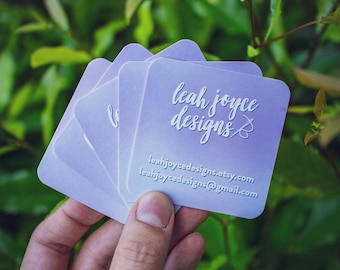 2.5" Rounded Corner, Square Business Cards. Full color Prints, For Your Shop or Small Business. Free Shipping.