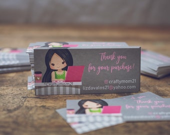 1.5" x 3.5" Slim Business Cards. Full Color Prints, For Your Shop or Small Business. Free Shipping.