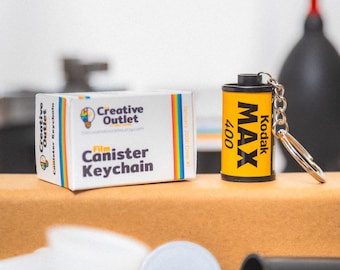 Kodak GC / Ultramax 400 (24 Exposure Version) 35mm Film Canister Keychain with Custom Box