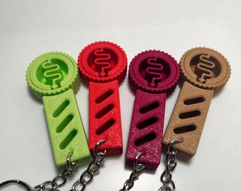 3 PACK - Satisfying Gear Clicker Fidget Keychain - Tactile ASMR 3D Printed Desk Toy