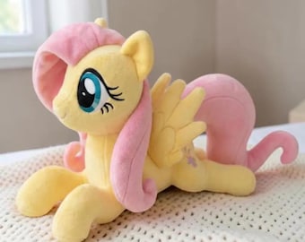 Cute Pink Pony Plush Pillow – 30cm Kawaii Anime Stuffed Toy – Soft Pastel Pony Cushion for Kids & Room Decor