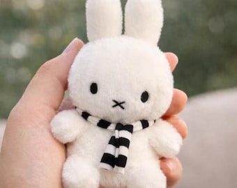 Cute Miffy Bunny Plush Keychain 10cm | Soft Rabbit Bag Charm | Kawaii Plush Pendant Gift