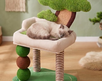 Bonsai Cat Tree, Modern Nature-Inspired Cat Furniture, Aesthetic Zen Cat Tower, Unique Pet Gift for Cat Lovers