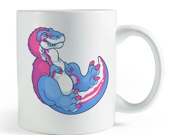 TRANS-osaurus Rex Transgénero Orgullo Taza