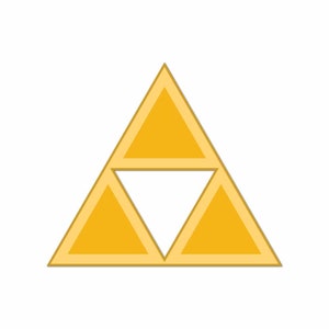 Golden Triple Triangle Decal 4 inch