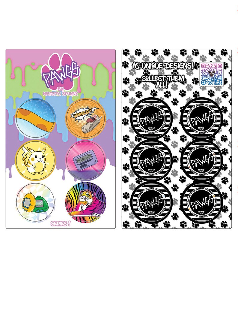 PAWGS by Neurotic Sphynx. Brining back the 90’s! Carded Set