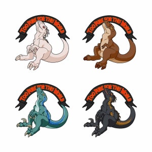 Too Pure for this World Dinosaur Vinyl Sticker 4 inch