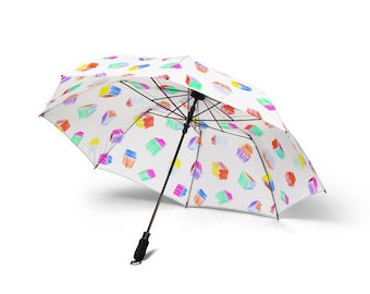Paraguas CUBES blanco/  CUBES Foldable Rain white Umbrella