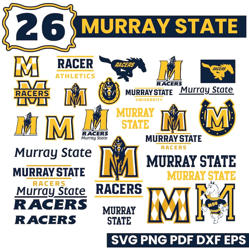 Murray State SVG Bundle, University SVG, Racers DXF, Game Day ...
