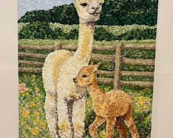 Dipinto di alpaca