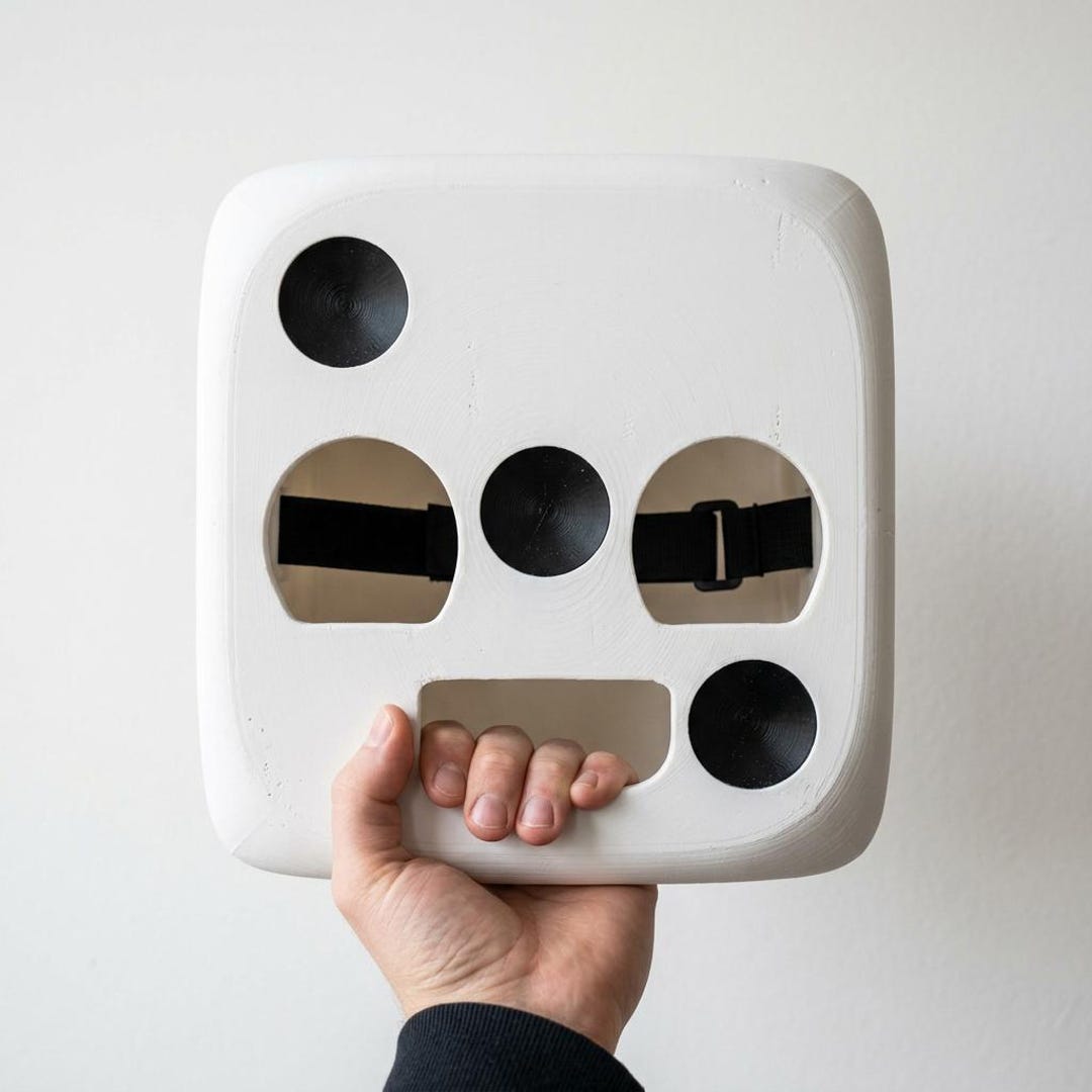 Dice Mask 3D Printed – Giant Cube Costume Mask, Game Night & Halloween ...