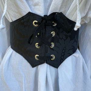 Dark Navy Brocade Belt