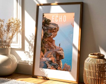 Mesa Verde National Park Print | Echo Wall Art | Colorado National Park Poster | Cliff Dwelling Printable | Hiking Decor | Digital Download