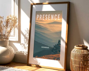 Shenandoah National Park Print | Virginia Wall Art | Presence Poster | Blue Ridge Mountains | Digital Download