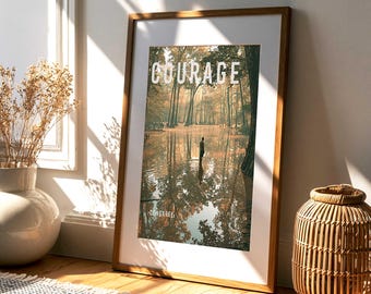 Congaree National Park Print | Courage Wall Art | South Carolina Forest Poster | Swamp Landscape Printable | Nature Decor | Digital Download