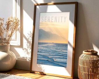 Death Valley National Park Printable Wall Art | California Desert Landscape Print | Minimalist Travel Poster | Kwikwalk