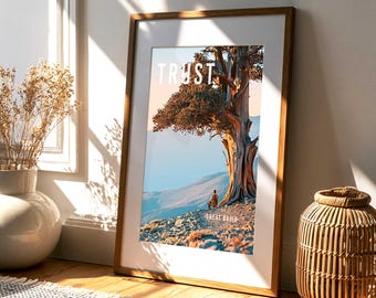 Great Basin National Park Print | Trust Wall Art | Nevada National Park Poster | Ancient Bristlecone Pine Printable | Nature Decor