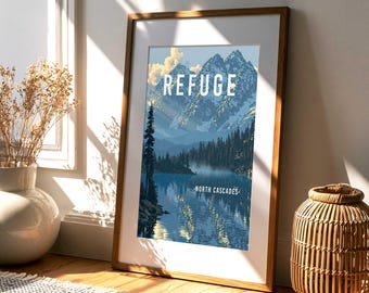 North Cascades National Park Print | Washington Mountain Landscape (Digital Download) | Kwikwalk