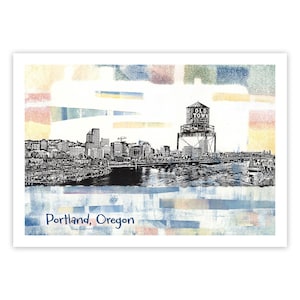4 Postkarten – Portland Vibe – 4 im gleichen Design – Oder 4 Postkarten im gleichen Design