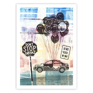 Lot de 4 cartes postales - L'impossible peut être possible - (Don't Stop Dreams) - 4 cartes du même modèle - Ou un lot personnalisé