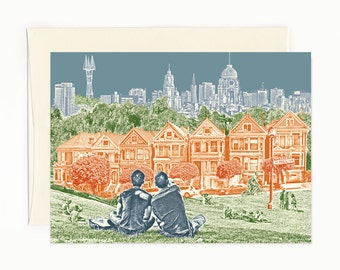 ON SALE!! -- San Francisco Park Views Notecard - full color - California - Folded Greeting Card - Single Card or Set of 6