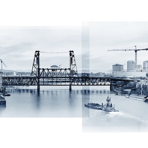 Portland Archival Pigment Print - A Bridge with a View -- Photomontage -- Limited Edition Fine Art Print -- Photo Collage