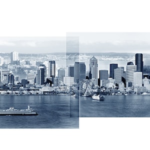 Seattle Archival Pigment Print -- Seattle View from Elliot Bay  -- Photomontage -- Limited Edition Fine Art Print -- Photo Collage