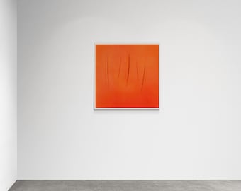 Untitled (Spatial Study) - Lucio Fontana inspired Piece framed