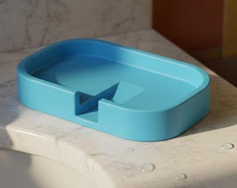 Handmade Jesmonite Soap Dish, Minimalist Bathroom Organizer, Bar Soap Holder