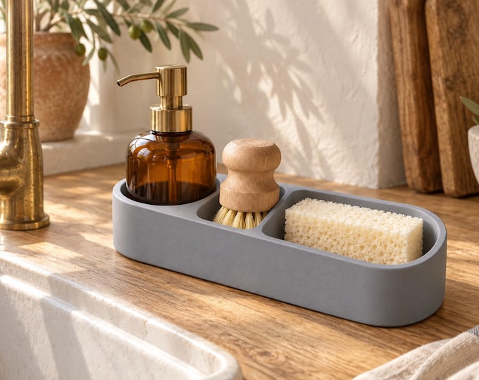 Kitchen Sink Organizer for Soap, Dish Brush and Sponge