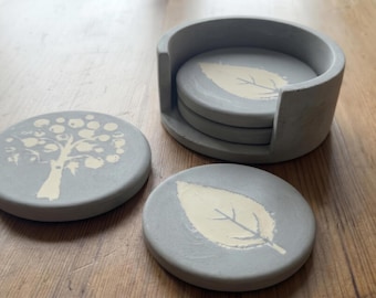 Custom Logo Coasters Set of 4, Branded Corporate Gift for Business, Realtor or Restaurant