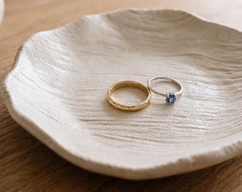 Engagement Ring Dish, Minimalist Wedding Ring Holder and Handmade Jewelry Tray