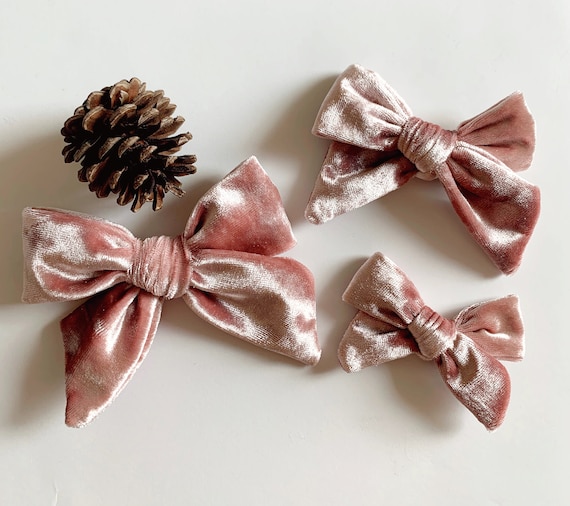 Amanda Bow Headband in Blush Amanda Bow Headband in Blush
