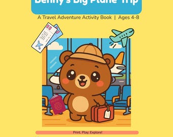 Kids Travel Activity Book Printable | Interactive Story Activity Book Ages 4-8 | Holiday Busy Book | PDF Instant Download