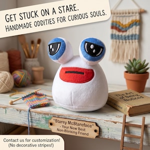 White Pou Plush Toy Kawaii Alien Stuffed Animal Meme Pet Gamer Decor Nostalgic Y2K Emotional Support Figure Cute Custom Doll