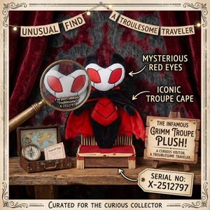 Hollow Knight Grimm Plush Troupe Master Stuffed Toy Silksong Collectible Red Cloak Bug Boss Doll Gamer Gift