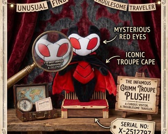 Hollow Knight Grimm Plush Troupe Master Stuffed Toy Silksong Collectible Red Cloak Bug Boss Doll Gamer Gift