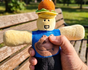 Roblox Forsaken Burger Noob Plush Meme Face Survivor Soft Stuffed Animal Toy Custom Gamer Gift