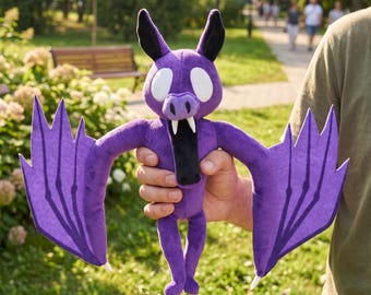 Kawaii Purple Bat Plush 99 Nights in the Forest Horror Survival Game Stuffed Animal Toy Creepy Cute Halloween Gamer Gift