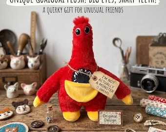 Custom Chum Chompkins Plush Poppy Playtime Chapter 5 Horror Game Stuffed Animal Red Toy