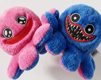 Kissy Missy Reversible Octopus Plush | Poppy Playtime Flip Toy | Cute and Creepy Horror Game Stuffed Animal | Gamer Gift