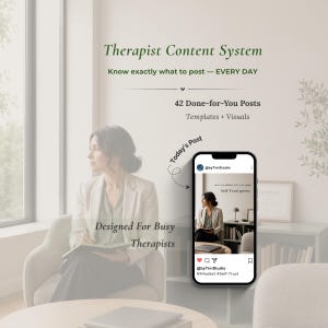 Sistema de contenido para Instagram para terapeutas / 42 publicaciones listas para usar / Plantillas de Canva / Descarga digital