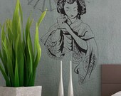 Japanese Geisha - uBer Decals Wall Decal Vinyl Decor Art Sticker Removable Mural Modern A852